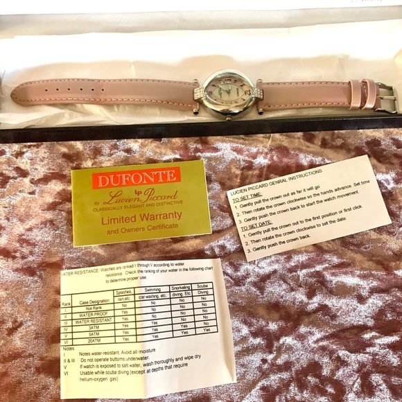 🚩SOLD🚩 Pink Dufonte Watch by Lucien Piccard - Picture 7 of 11